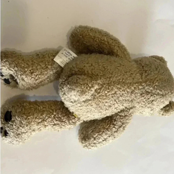 Build A Bear Workshop Retired 1997 15" Curly Tan Teddy Bear Black Leather Paws. - Picture 4 of 8